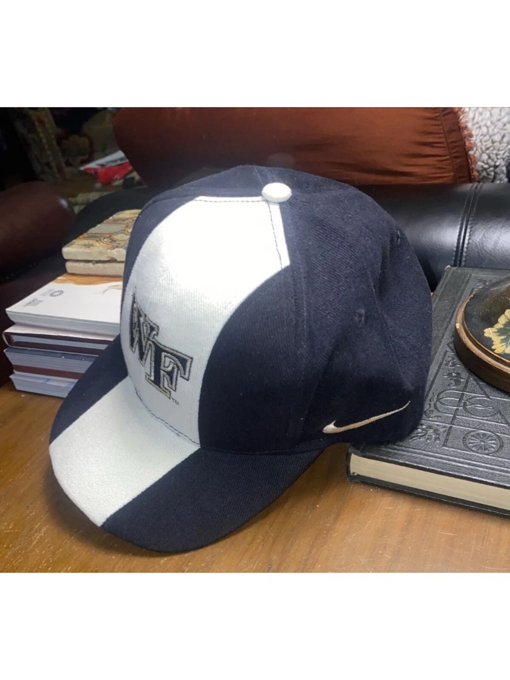 NWOT Nike Swoosh WAKE FOREST Demon Deacons Cap Hat-Adjustable-OSFA- Black/White